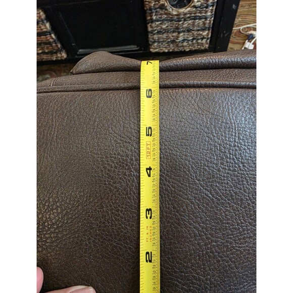 Guess USA Leather Brown Backpack Vintage Buckle Y2k Long Drawstring - Picture 9 of 9